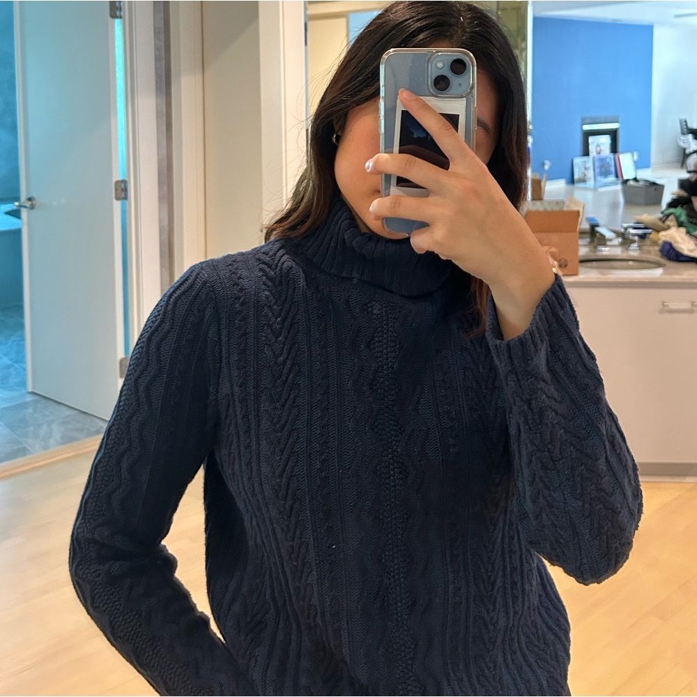 Thrifted Knit Turtleneck Sweater